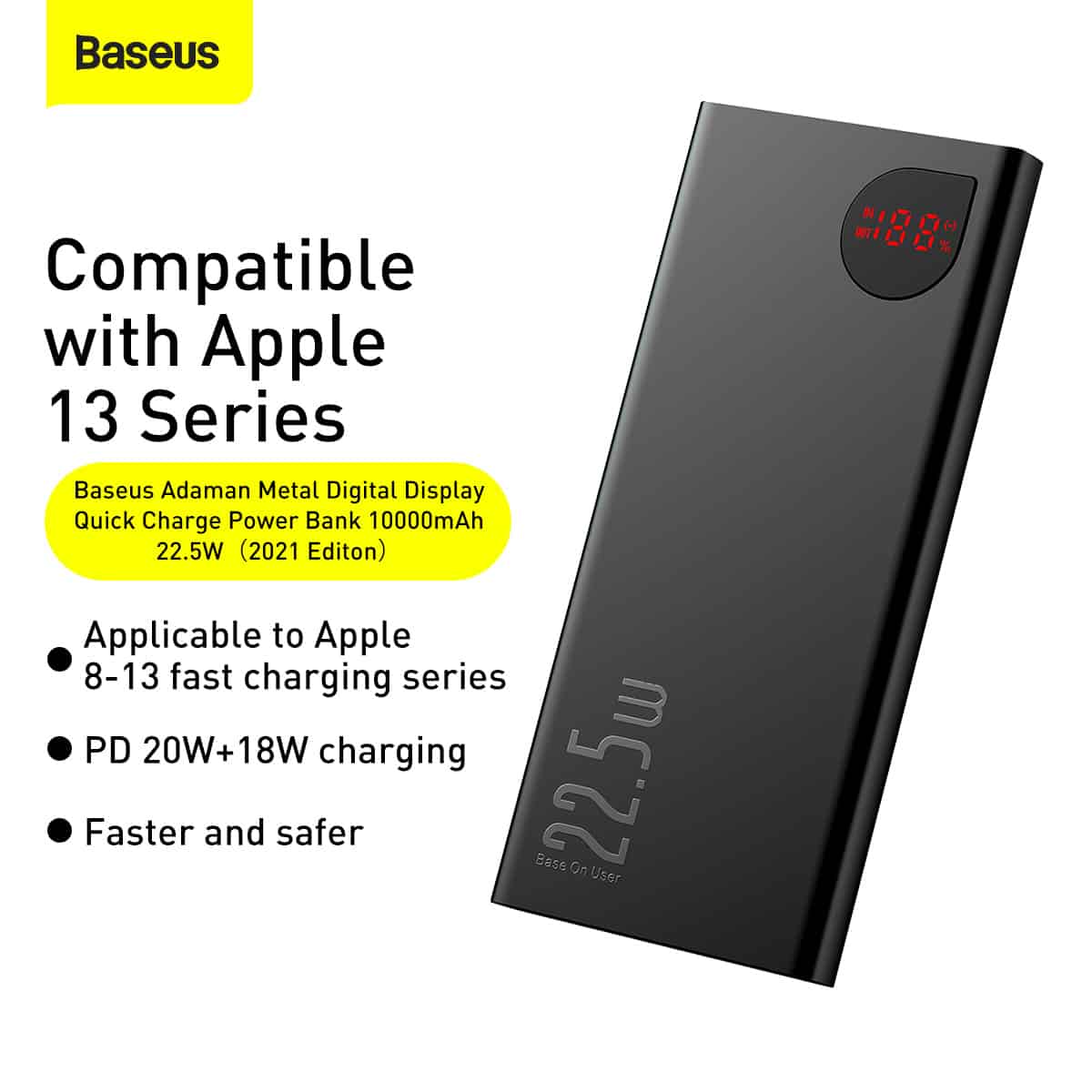 Baseus 22.W Power Bank 10000mAh PD Fast Charging
