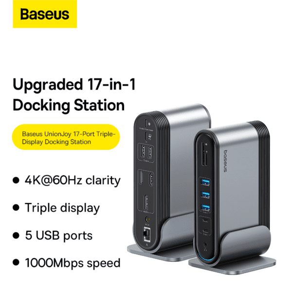 Baseus 17 in 1 type-C Hub , 17 Port Triple-Display Docking Station