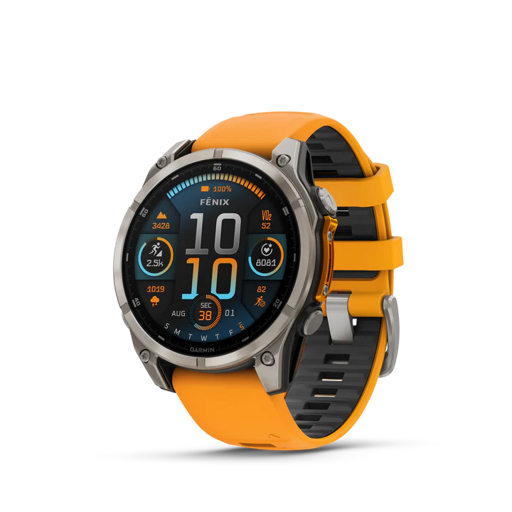 Fenix 8 Amoled Sapphire Titanium Orange Silicone Band 47MM Price