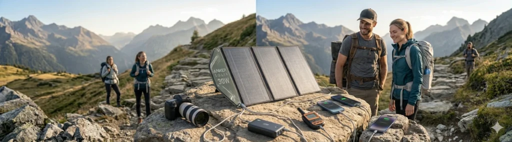 Anker Solix PS30 Solar Panel, 30W Foldable Portable Solar Charger, IP65 Water and Dust Resistance, Ultra-Fast Charging, Charges 2 Devices at Once, for Camping, Hiking, and Outdoor Activities. Visit the Anker Store Typeshop.pk
