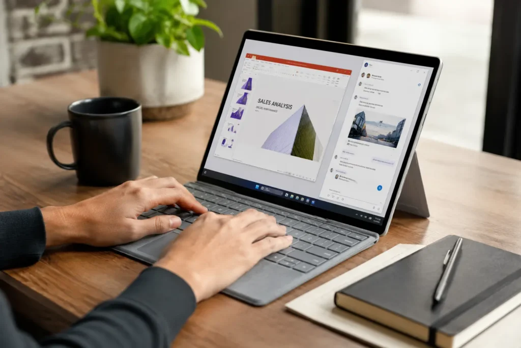 Microsoft Surface Pro Keyboard and Slim Pen 2 Bundle for Surface Pro 12" Device, Alcantara Material, Slate Typeshop.pk