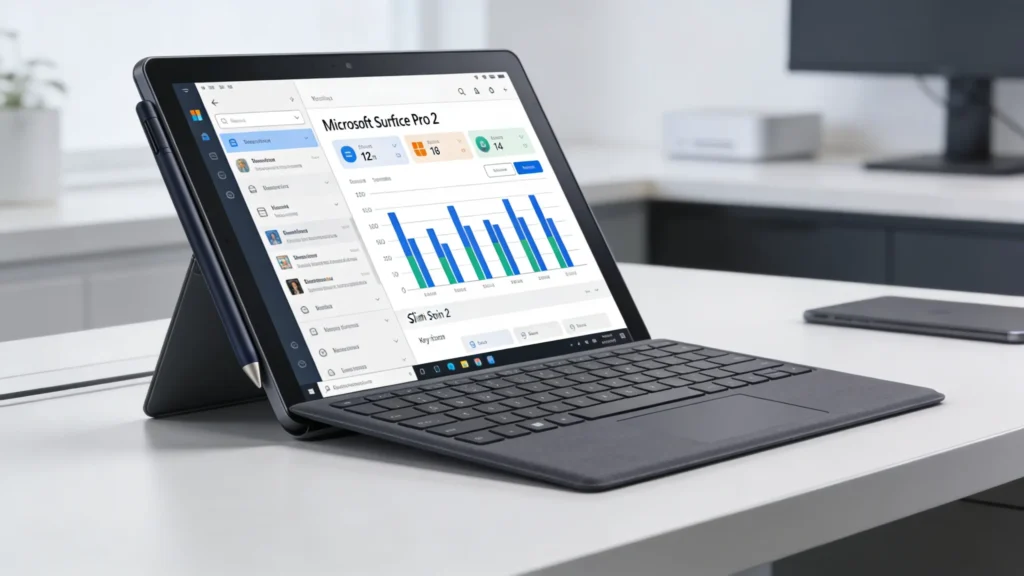 Microsoft Surface Pro Keyboard and Slim Pen 2 Bundle for Surface Pro 12" Device, Alcantara Material, Slate Typeshop.pk