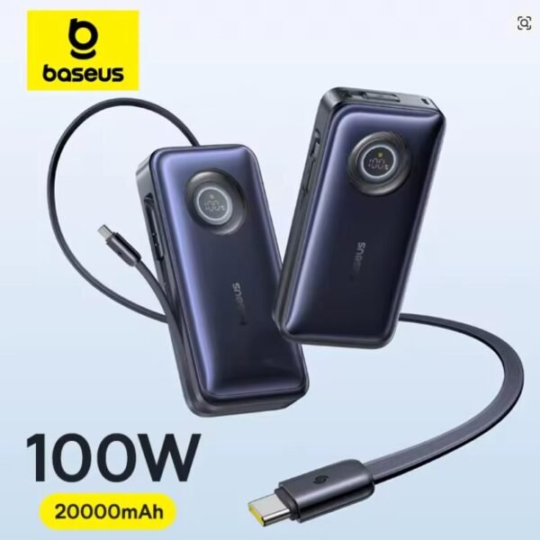 Baseus 100W power bank with built in cable price in Pakistan