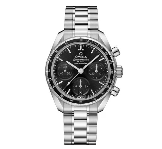 Omega Speedmaster 38 Black Dial 38mm Steel Silver price in Pakistan