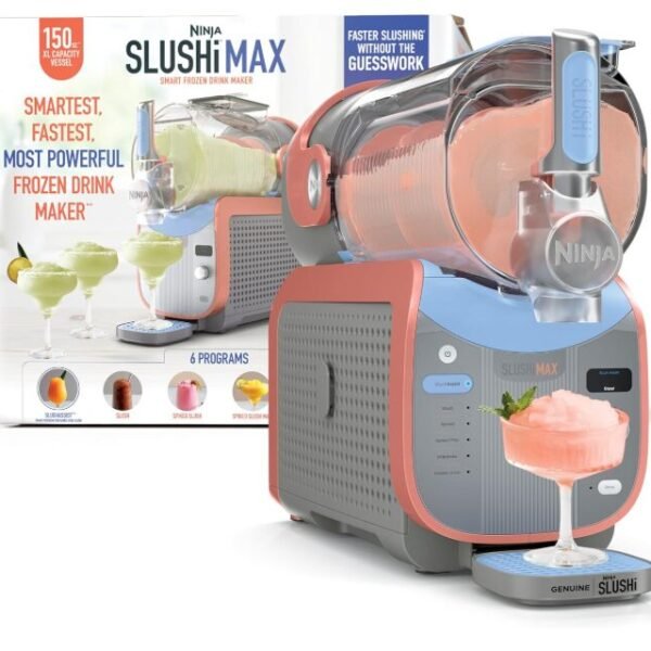 Ninja SLUSHi Max XXL price in Pakistan Smart Frozen Drink Maker, Top Performance, Smart Technology, Party-Size 150 Oz Capacity, No Ice Needed, 6 Programs, Ideal Temp, Texture up to 12 Hours, Peach, FS605