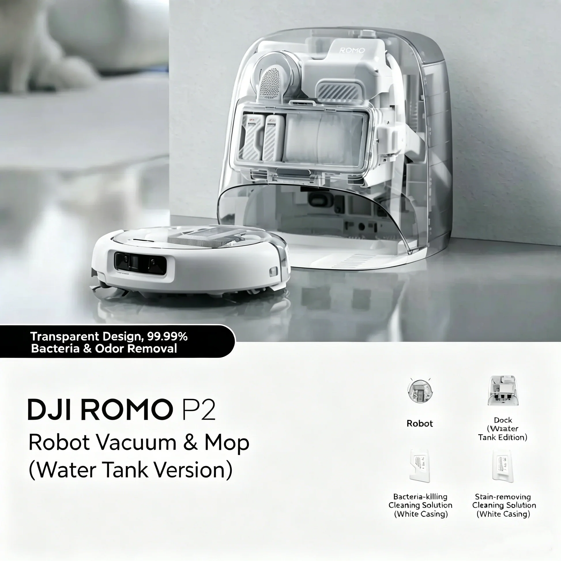 dji_romo_p2_robot_vacuum_mop_water_tank_version_transparent_design DJI ROMO 2 Robot Vacuum and Mop price in Pakistan
